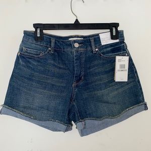 Jessica Simpson fray cuff midi short